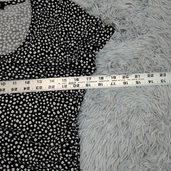 Jones New York Shirt Womens S Black‎ White Blouse Preppy Career Evening Top Soft - Picture 3 of 9